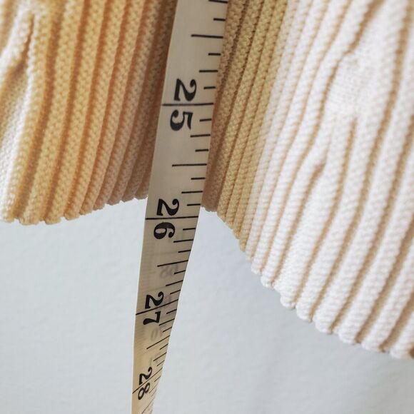 NWT WOMENS MEDIUM EVA MENDES BEIGE PEPLUM SLEEVELESS RIBBED KNIT SWEATER - Picture 10 of 11